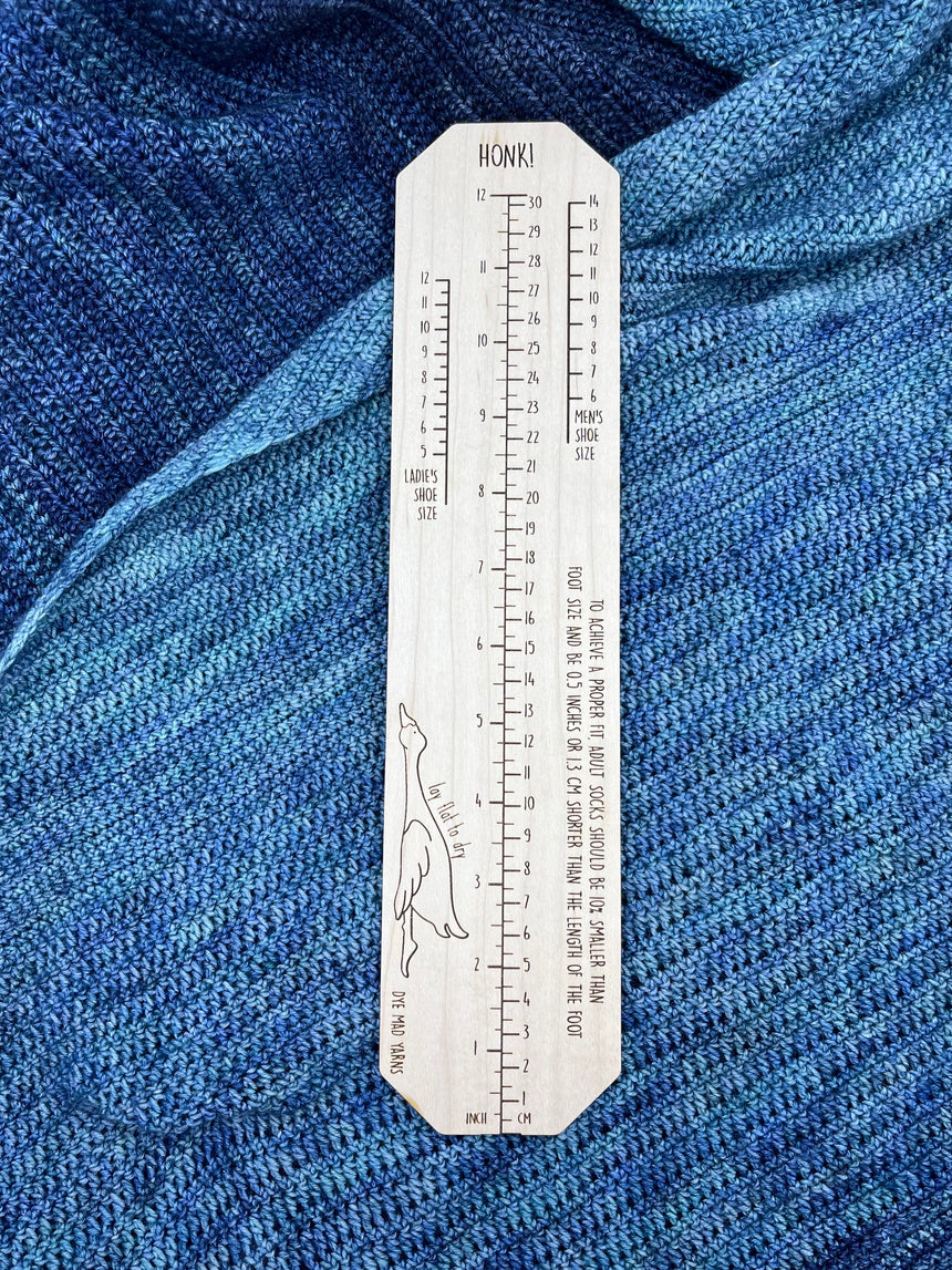 Lay Flat to Dry Sock Ruler