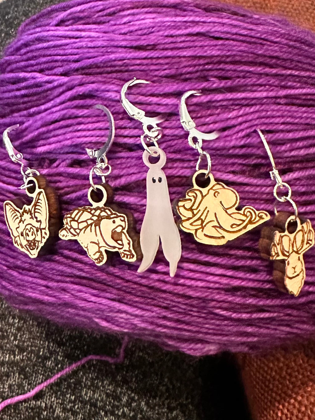 2023 Cryptid Stitch Markers Dye Mad Yarns