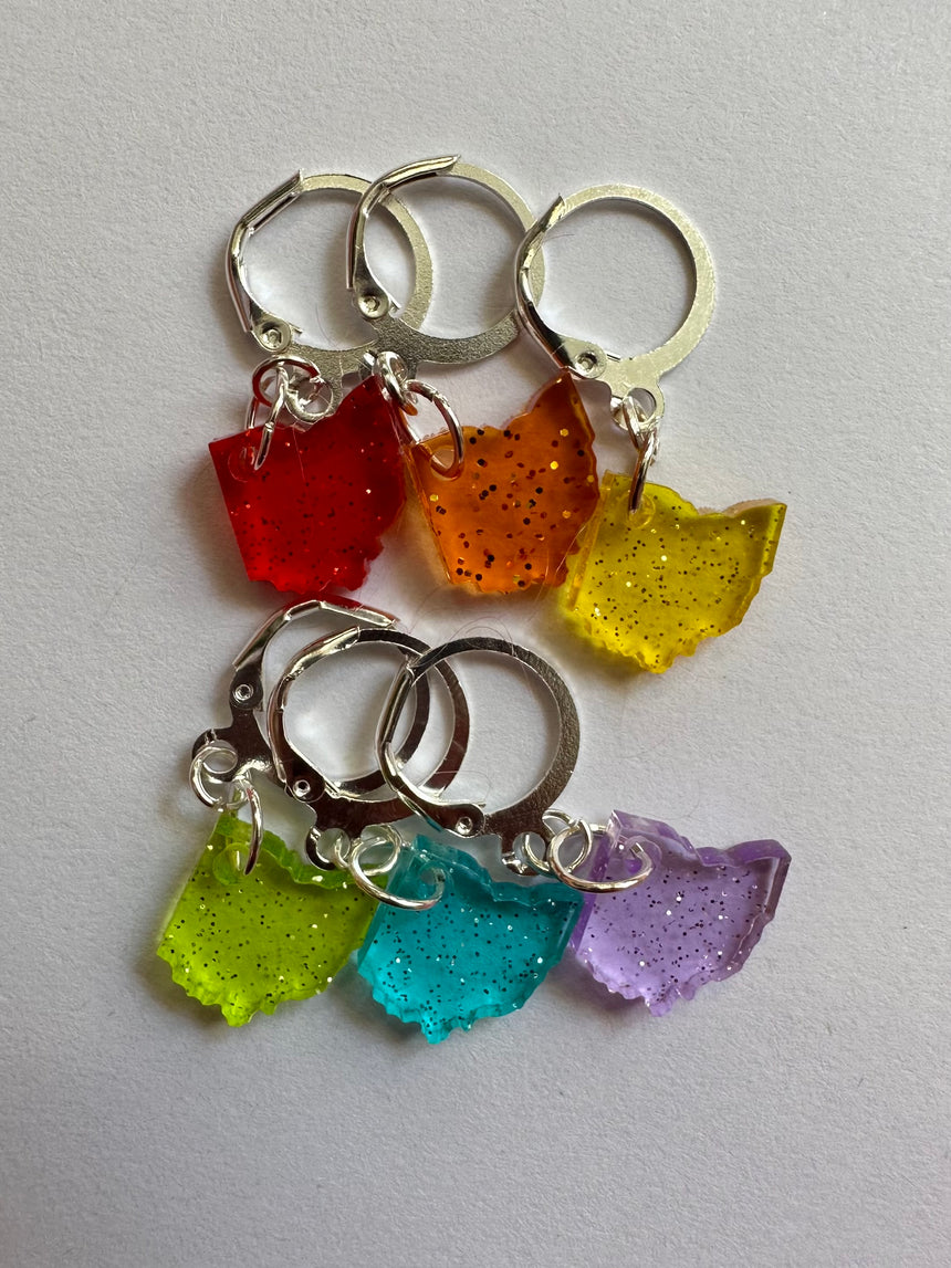 RainbOhio Stitch Markers
