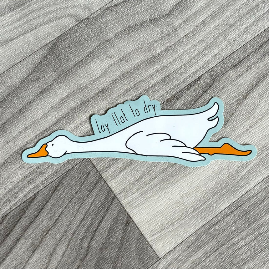 Lay Flat to Dry Sticker