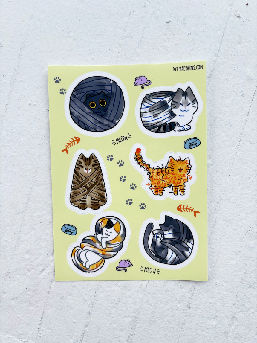 Amazing Cats Sticker Sheet